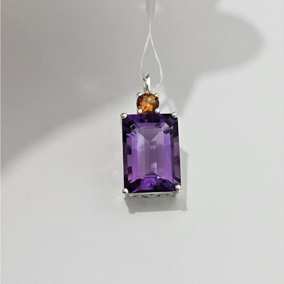 NWT, Amethyst and Citrine pendant. - Picture 1 of 4